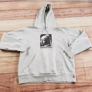 Supreme Sweater Mens Medium Gray Black Sweatshirt Hoodie Streetwear Adult * - Picture 1 of 19