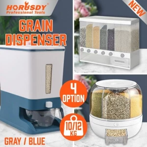 HORUSDY Rice Cereal Dispenser 10/12KG Grain Container Auto Dry Food Storage Box - Picture 1 of 16