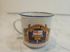 PUSSER'S RUM British Navy Enamel Tin Mug Cup ~ Royal Navy Traditional Toasts - Picture 1 of 5