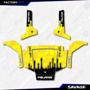 Yellow Savage Camo Graphics kit fits Polaris Rzr170 RZR 170 2010-2021 - Picture 1 of 3