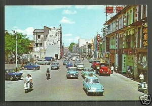 Singapore North Bridge Road Cars Scooter Bus Shops 60s - Picture 1 of 1
