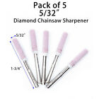 5PCS 5/32" Diamond Chainsaw Sharpening Rotary Bit Burr Stone File for Craftsman