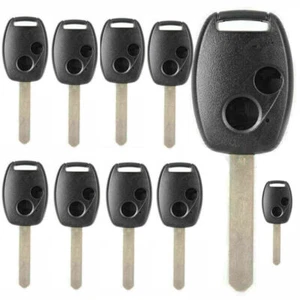 10PCS Remote Key Shell for HONDA Pilot Civic Accord CR-V Uncut Keyless Case 2 BT - Picture 1 of 5