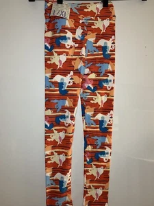 LuLaRoe Halloween Leggings L/Xl Orange/red/pink/blue - Picture 1 of 4