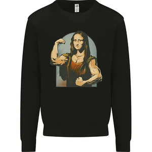Mona Lifter Funny Gym Bodybuilding Workout Kids Sweatshirt Jumper - Picture 1 of 87