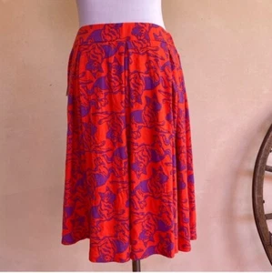 LuLaRoe Deutscher Schäferhund Liebhaber Druck Volant Rock Lila Rot Pflegeleicht XL Neu mit Etikett - Bild 1 von 13