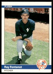1984 Fleer Ray Fontenot Rookie Baseball Card New York Yankees #122