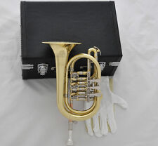 Profesjonalny nowy złoty zawór obrotowy Cornet Bb Horn Cupronickel Pipe z obudową 