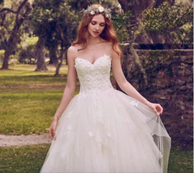 New Maggie Sottero Maura (8MW475) White Corset Gown Wedding Dress 4 6 S - Image 1 of 4