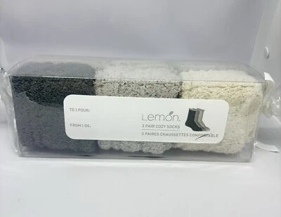 Lemon Women's 3-Pair Cozy Crew Ultra Soft Socks Size os - Image 1 of 3
