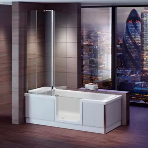 STYLE Badewanne mit Tür/Seniorenbadewanne 170x75cm,Rechts, mit Duschkabine - Bild 1 von 1