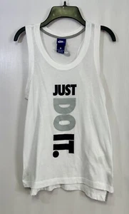 Nike “Just Do It” Activewear Racerback White Tank Top Women’s Size XS - Picture 1 of 9
