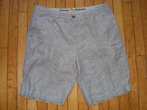 TOMMY BAHAMA BERMUDA SHORTS 100% LINEN MEN'S SIZE 34 HARDLY WORN! - Picture 1 of 16