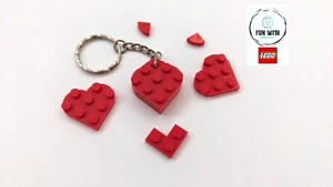 LEGO Red Love Heart Keyring - Rare Own Creations - Brand New - Picture 1 of 3