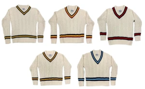 Cricket V-Ausschnitt Pullover Freizeitkleidung Zopfmuster Pulli Kurzarm AUSVERKAUF - Bild 1 von 2