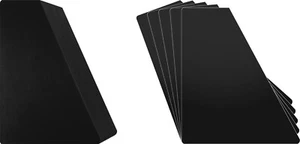 (100) 10" Record Bin Divider Cards - Sloped 10-1/4" x 11-1/2" - Black Eco 30Mil - Picture 1 of 2