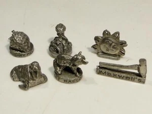 6 Monopoly Beatles Collector Edition Pewter Tokens 2008 - Picture 1 of 6