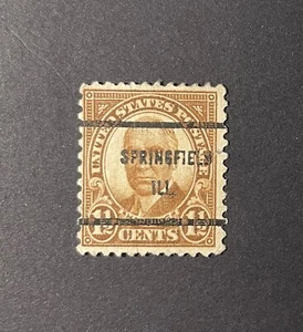 Springfield, Illinois Type 61 Precancel - 1½ cents Harding - U.S. #684 - IL - Picture 1 of 1