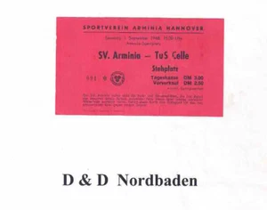 Ticket / Eintrittskarte  68/69   RL   Arminia Hannover - TuS Celle - Bild 1 von 1