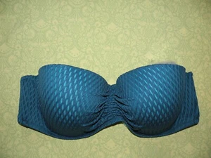 Shade & Shore Womens Bikini Swim Top 38B Dark Green Underwire Removable Straps - Picture 1 of 12