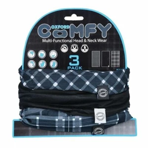 Oxford Motorbike Multi-Way Head / Neck Wear Tube 3 pack - Tartan - Picture 1 of 2