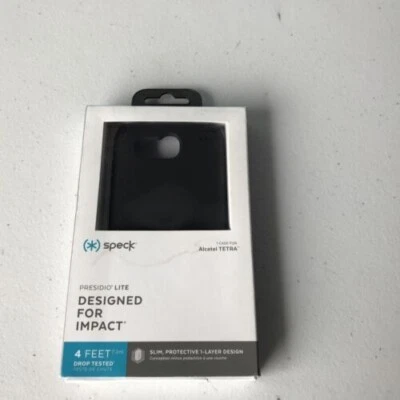 Funda Speck Presidio LITE para teléfono Alcatel Tetra - Negra Foto 1 de 4