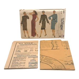 Very Easy Vogue Damen Schnittmuster 8075 Kleid Top Rock Vintage Größe 8 ungeschnitten - Bild 1 von 11