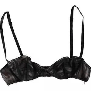 DOLCE & GABBANA Underwear Black Silk Stretch Women Balconcino Bra IT2 / S 320usd - Picture 1 of 7