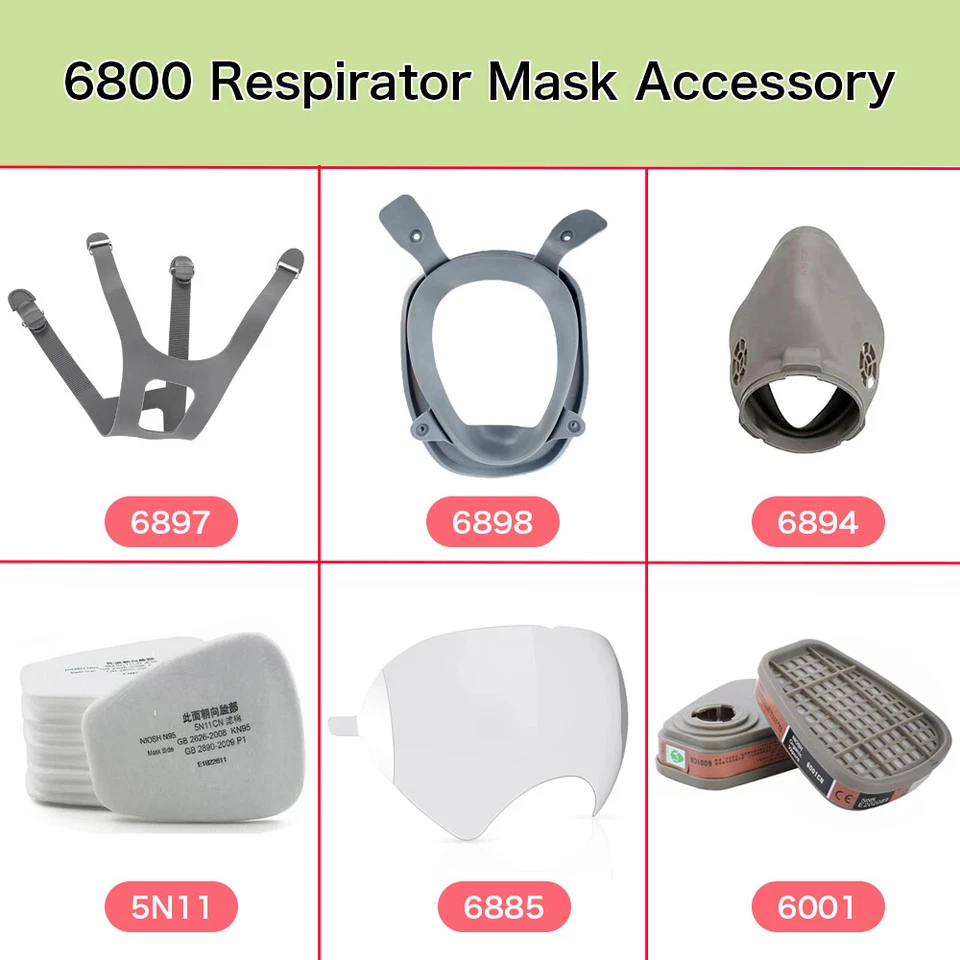 Head Harness Nose Cup Designed for 6800 6000 Full Facepiece Respirator Gas Mask - Image 1 of 1