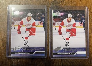 Simon Edvinsson 2023-24 Upperdeck Series 1 Young Guns Rookie #228 2x Card's