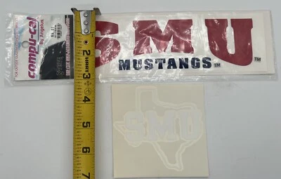 Southern Methodist University Mustangs SMU Cut Window Decal 8.5" x 3" - Set of 2 - Image 1 of 4