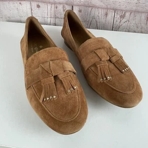 Kate Spade Berkeley tassel brown tan suede loafers New York Woman’s Sz 6.5b - Picture 1 of 10