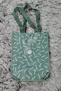 Borsa shopping riutilizzabile Lululemon verde 12 x 9" riciclata borsa spesa logo - Foto 1 di 13