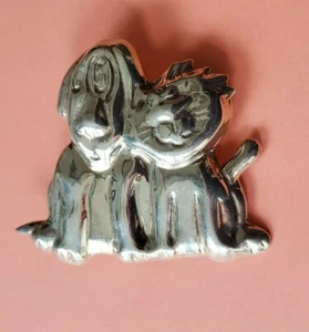 Encantador broche prendedor de plata de ley para perros y gatos - Imagen 1 de 4