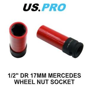 US PRO 1/2" Drive 17MM Mercedes Wheel Nut Socket 1483