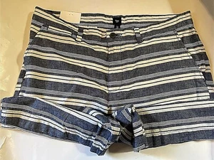 Gap Men's 10" Vintage Shorts in Laser Stripe Antique Blue Size 38 New Tags flax - Picture 1 of 5