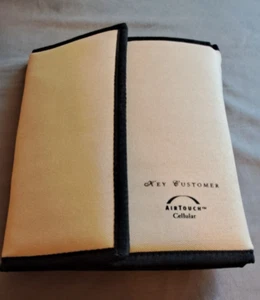 AIRTOUCH CELLULAR "KEY CUSTOMER" VINTAGE 90S FOLDOVER PICNIC WINE & CHEESE SET - Picture 1 of 5