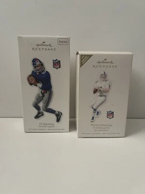 LOTE DE 2 SELLOS DISTINTIVOS RECUERDO ORNAMENTACIÓN ELI MANNING Y PEYTON MANNING Foto 1 de 4