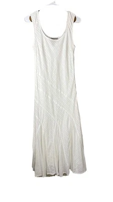 Peppermint Bay (Sz M) White Maxi Dress Trumpet Hem Sleeveless 100% Cotton - Image 1 of 4