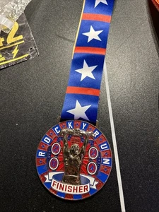 Rocky Run 2024 Race Finisher Balboa Italian Stallion Medal Steps Gold 10 Mile - Bild 1 von 5