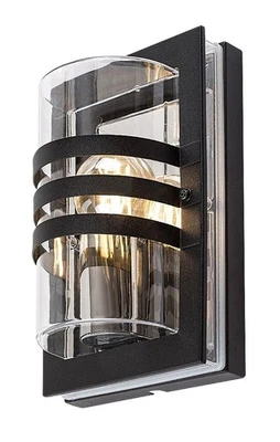 Rabalux 7244 Außenwandleuchte Orlova, E27, Rostfreier Stahl, schwarz, Modern, IP - Bild 1 von 4