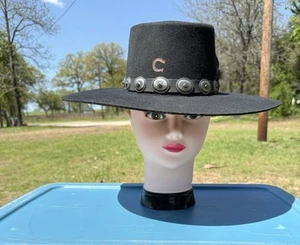 Charlie 1 Horse High Desert 4x Filz Vaquera Cowgirl Hut schwarz 4 1/4 Krempe klein - Bild 1 von 8