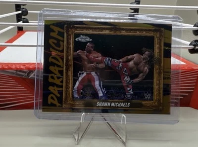 2025 Topps Chrome WWE - Paradigm Gold Refractor HBK Shawn Michaels /50 Legend - Image 1 of 3