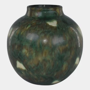 Peters and Reed Montene Vintage Arts And Crafts Pottery Green Ball Vase  - Picture 1 of 6