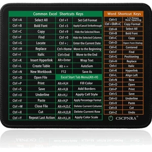 Compact Office Desk Mat with Excel Shortcuts - Ideal Employee Gift (11.8x9.8 in) - Afbeelding 1 van 10