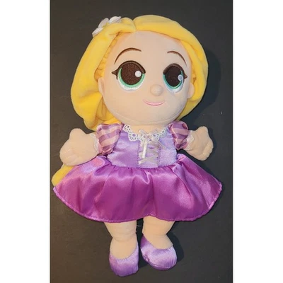 Disney Princesa Rapunzel Muñeca de Peluche Juguete Púrpura Vestido Flores Pelo Foto 1 de 3