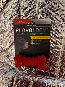Playology Dog Toys Dual Layer Bone Chew Toy Durable Rubber Small to 35 Lbs Puppy - Picture 1 of 1