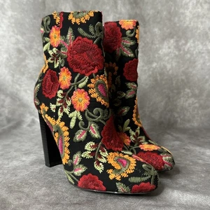 Wild Diva Stiefel Floral Y2K bestickt Lounge Stiefelette Größe 6,5 - Bild 1 von 9