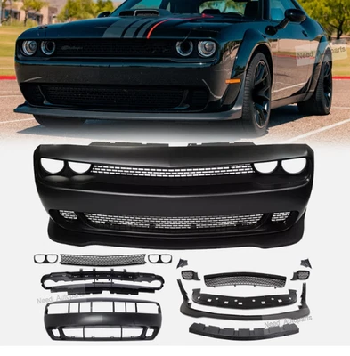 For 2015-2023 Dodge Challenger Hellcat style full Front bumper replacement - Image 1 of 2