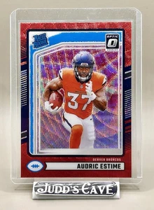 🚨2024 Panini Donruss Optic AUDRIC ESTIME Red Wave Prizm #335 RC Broncos 🏈 - Bild 1 von 2